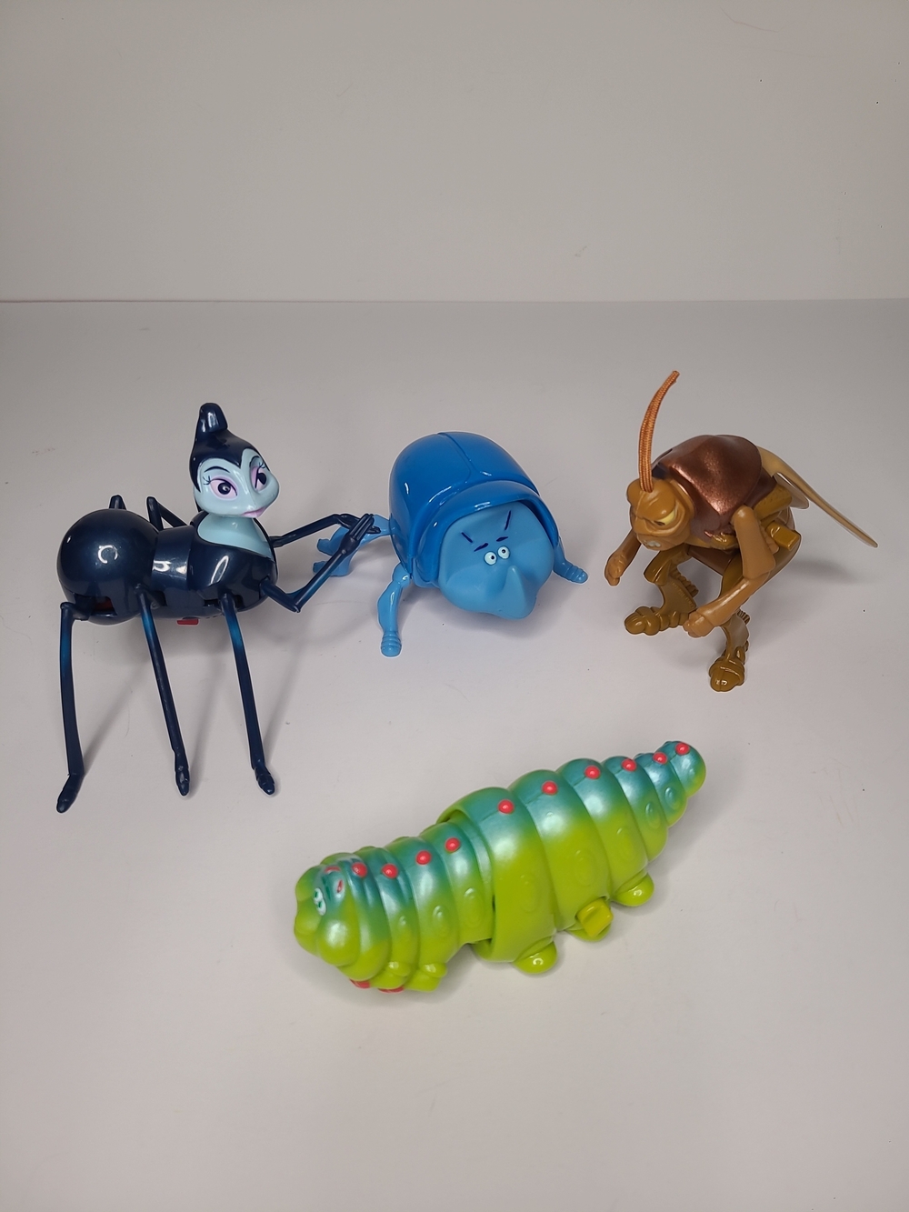 Vintage 1998 Disney Pixar A Bug's Life Wind Up Toy Lot Dim Rosie Heimlich Hopper
